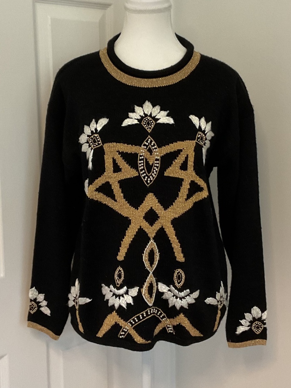 🤩 Vintage 1980s / 1990s Jaclyn Smith Knit Sweater - size S